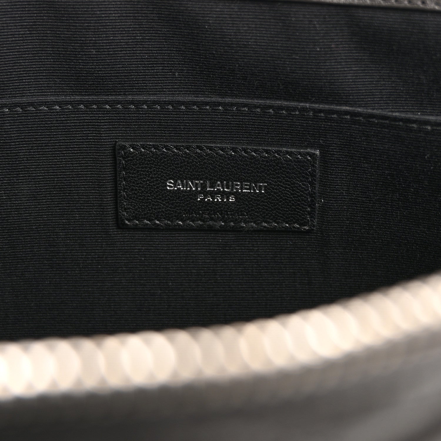 Saint Laurent Calfskin Matelasse Chevron Cassandre Monogram Document Holder Earth 6 of 11