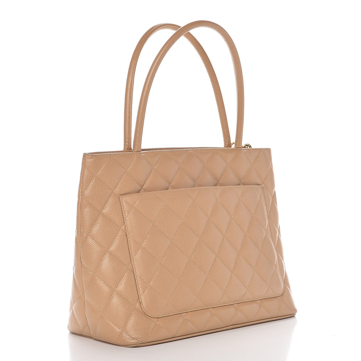 Chanel Caviar Quilted Medallion Tote Beige 3 of 14