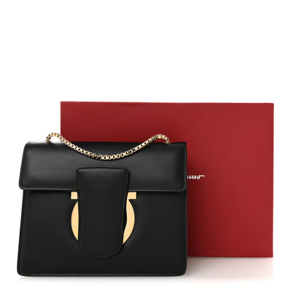 Salvatore Ferragamo Calfskin Thalia Flap Shoulder Bag Black 11 of 11