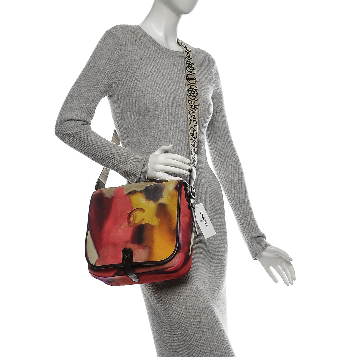 Printed Ultra Soft Lambskin Medium Flower Power Messenger