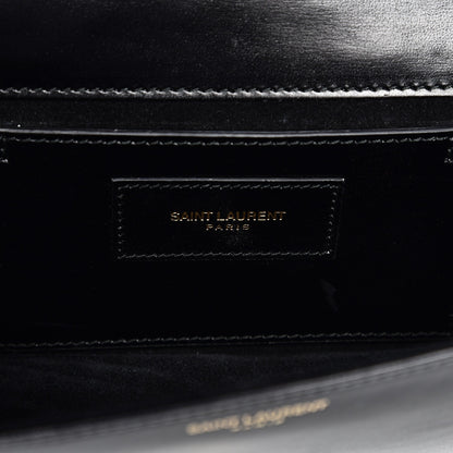 Saint Laurent Smooth Calfskin Medium Marquage Clutch Black 7 of 8