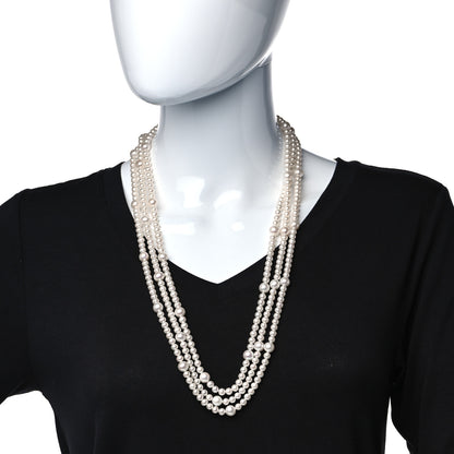 Tiffany Sterling Silver Freshwater Pearl 5-8mm Ziegfeld Necklace 87" 4 of 10