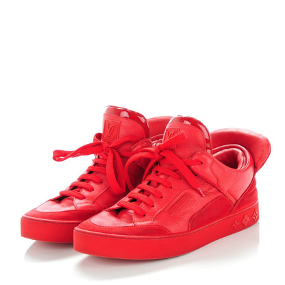 Louis Vuitton Calfskin Suede Don Sneakers Red 9 3 of 8