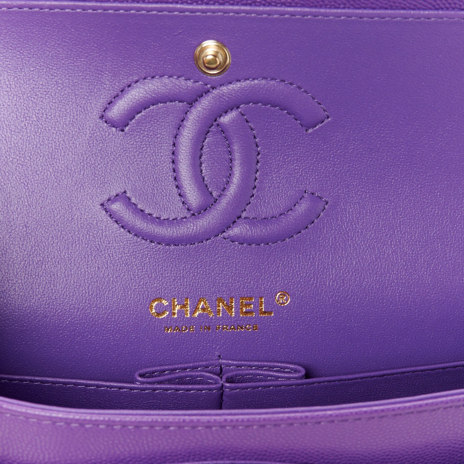 Chanel Caviar Quilted Small Double Flap Purple 6 of 12