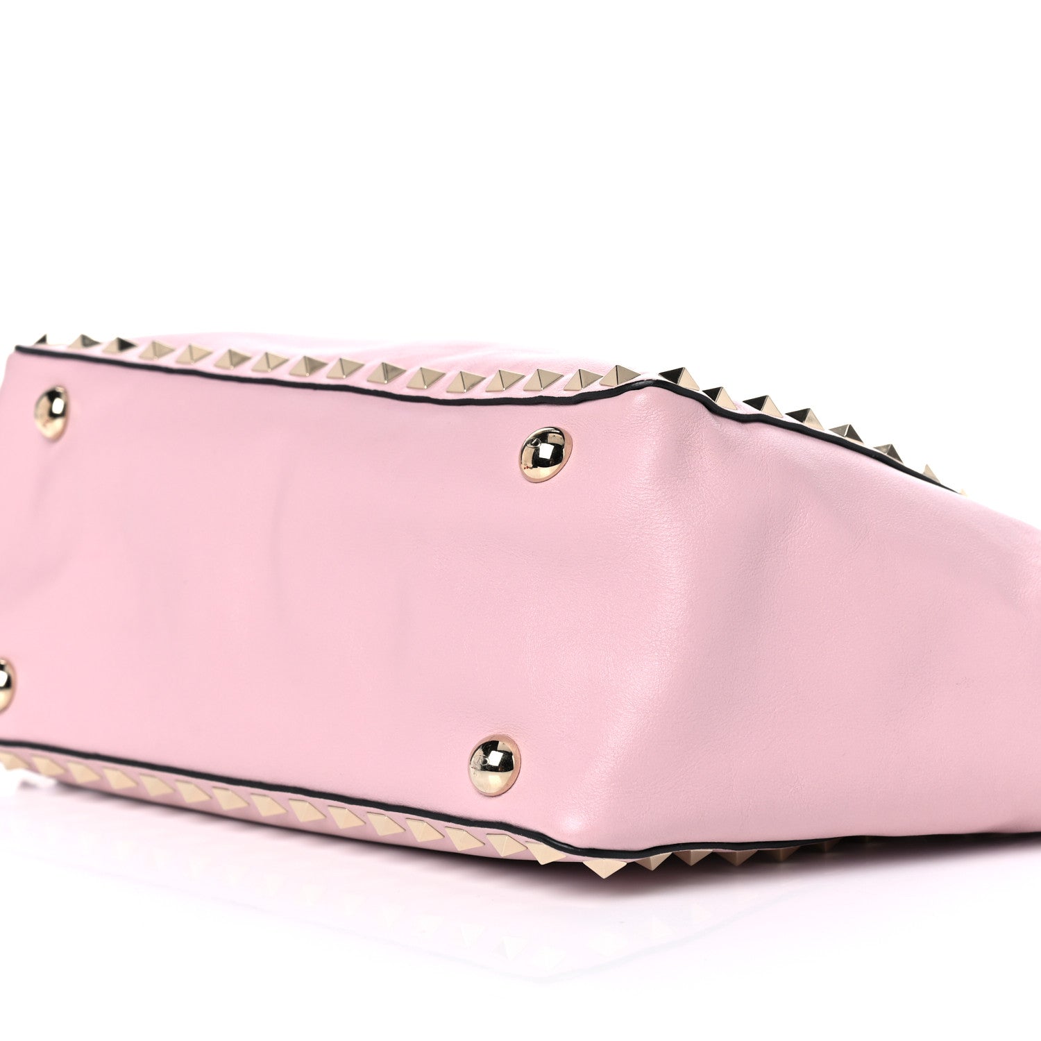 Valentino Garavani Vitello Small Rockstud Tote Water Rose 8 of 13