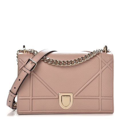 Christian Dior Grained Calfskin Medium Diorama Flap Bag Nude 1 of 8