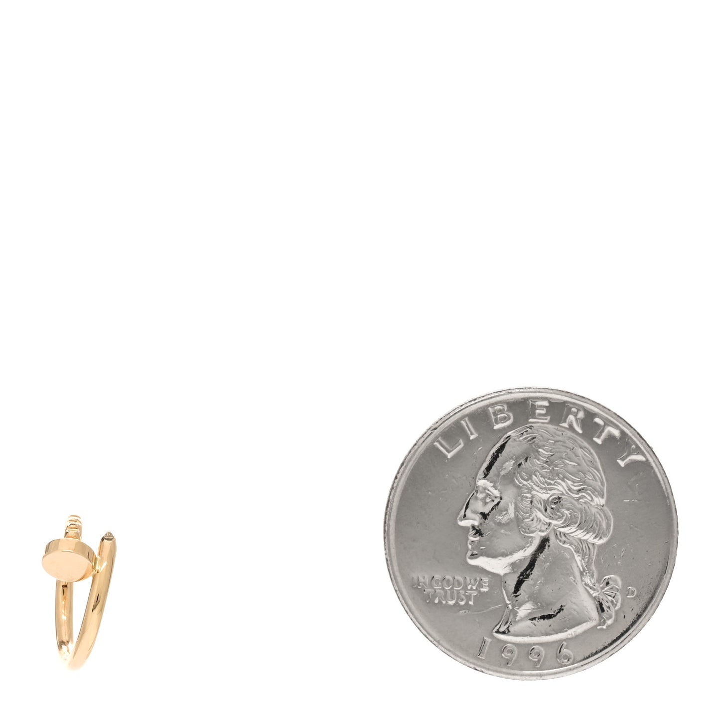 18K Yellow Gold Juste Un Clou Single Hoop Earring