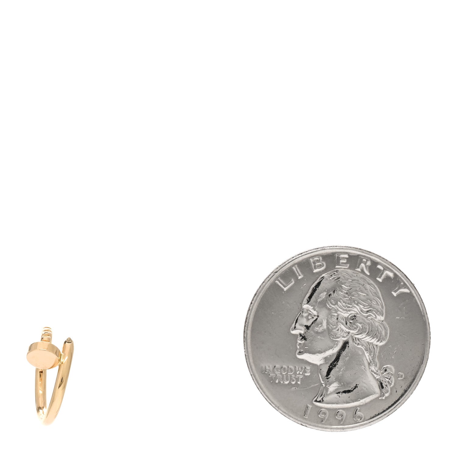 Cartier 18K Yellow Gold Juste Un Clou Single Hoop Earring 2 of 4