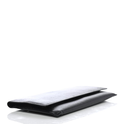 Prada Saffiano Continental Flap Wallet Black 3 of 4