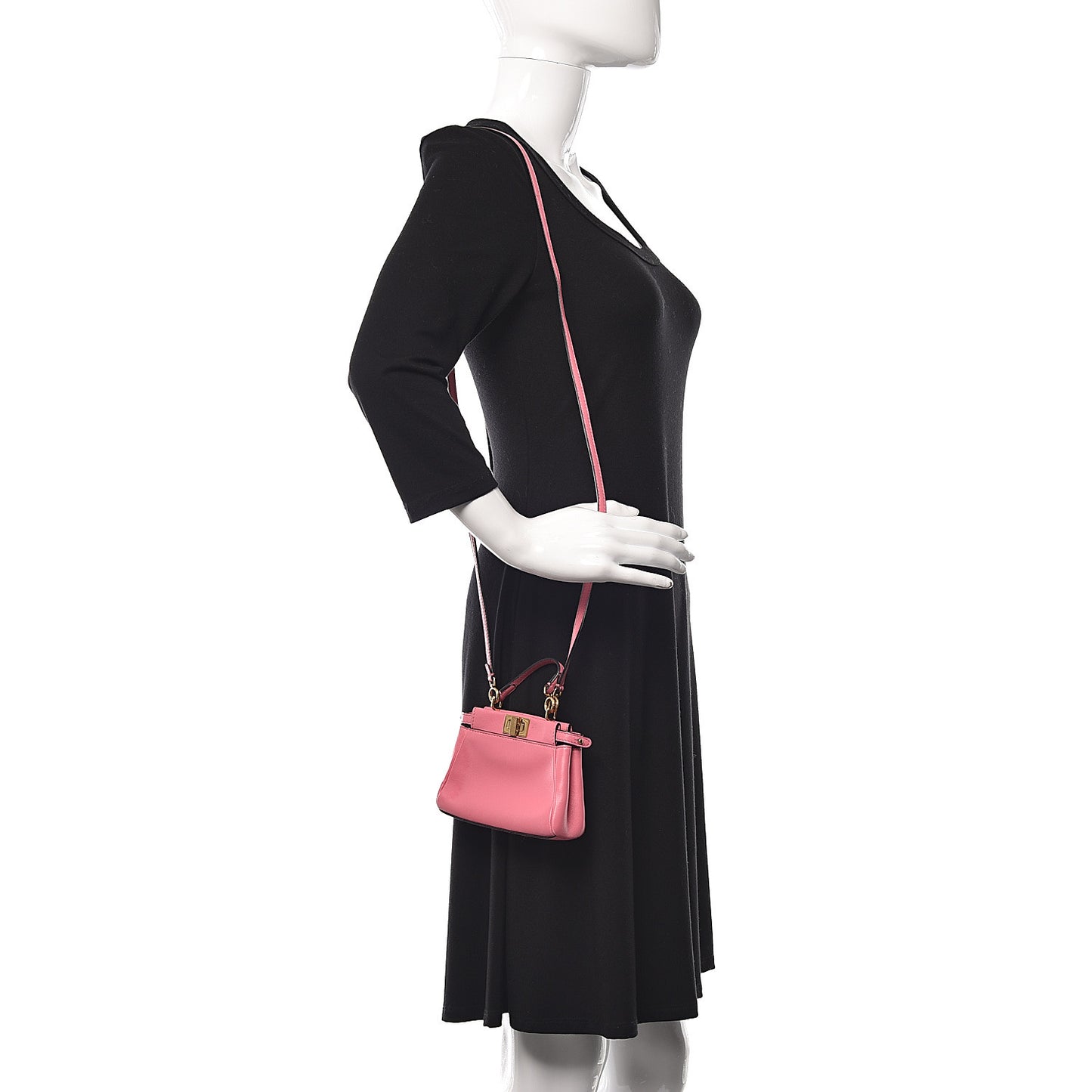 Shiny Nappa Micro Peekaboo Iconic Satchel Rosa Fluo