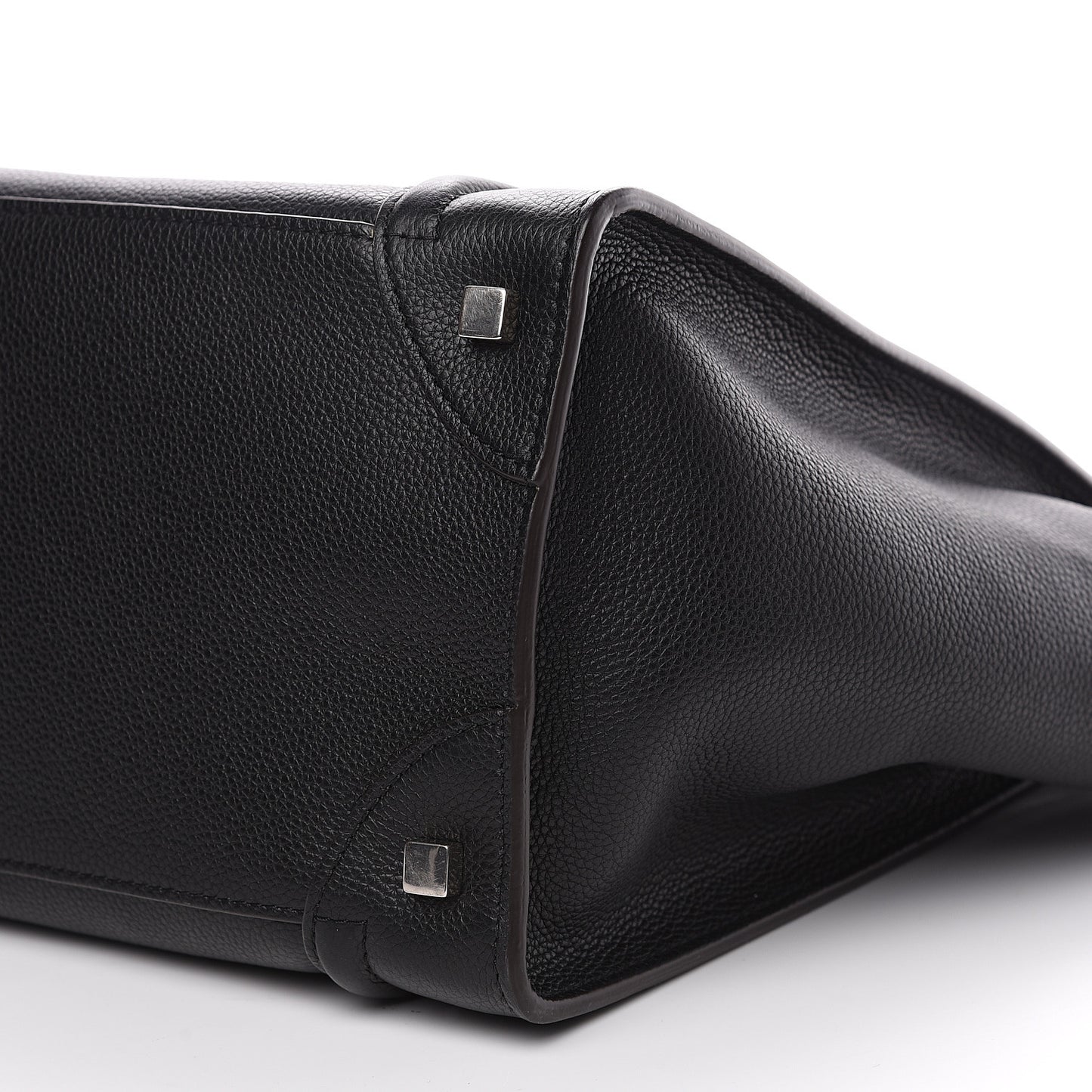Drummed Calfskin Mini Luggage Black