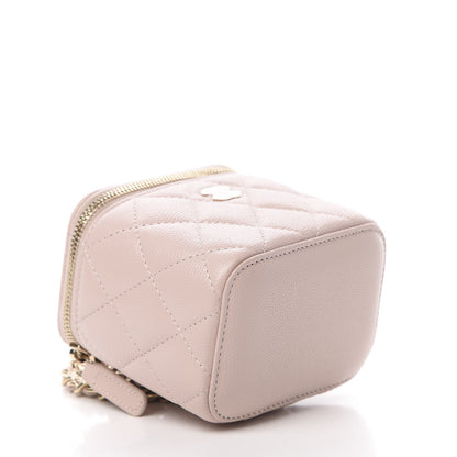 Chanel Caviar Quilted Mini Vanity Case With Chain Light Pink 4 of 11