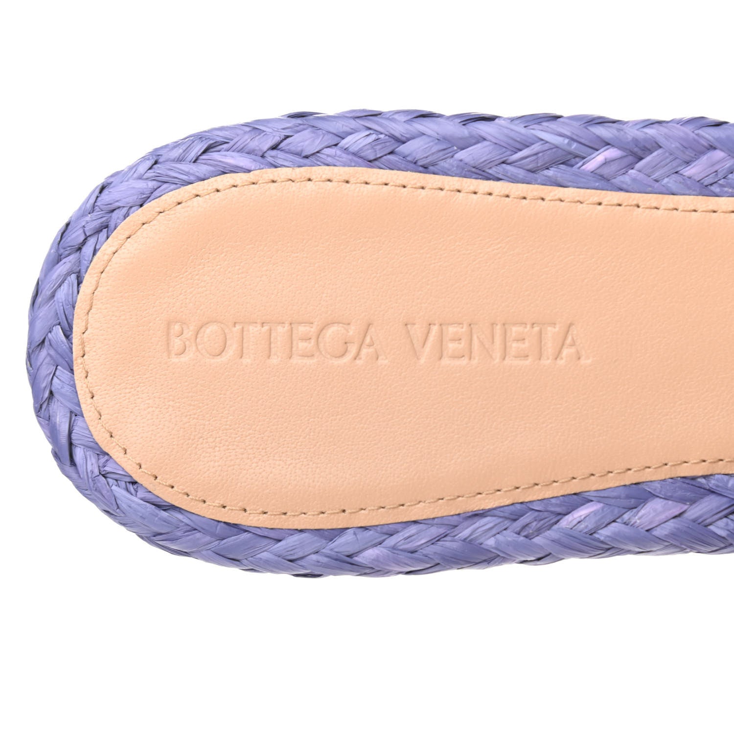 Bottega Veneta Raffia Twisted Intrecciato Stretch Flat Sandals 40 Lavender 6 of 7