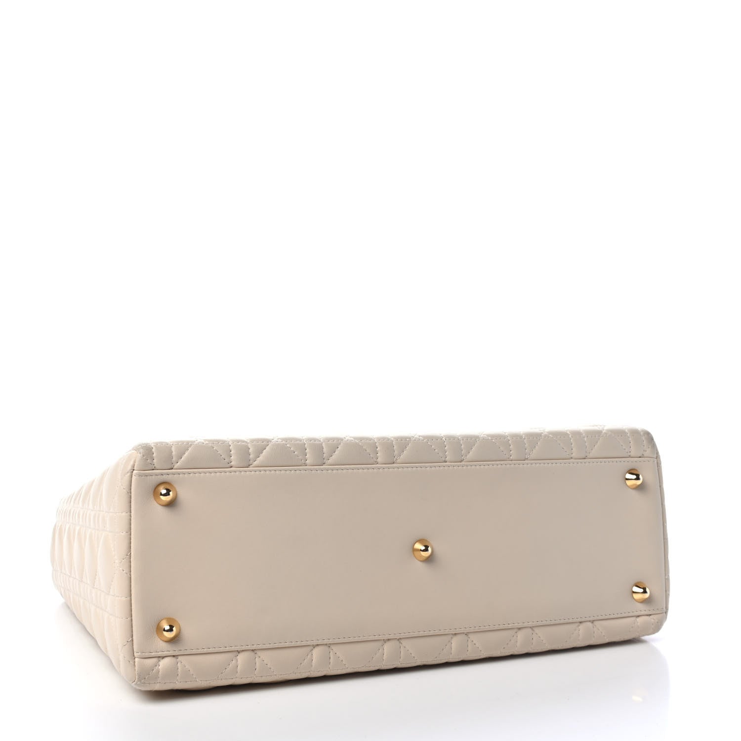 Christian Dior Lambskin Cannage Large Lady Dior Light Beige 3 of 5
