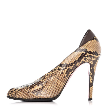 Christian Louboutin Python Pumps 39 Brown 1 of 12