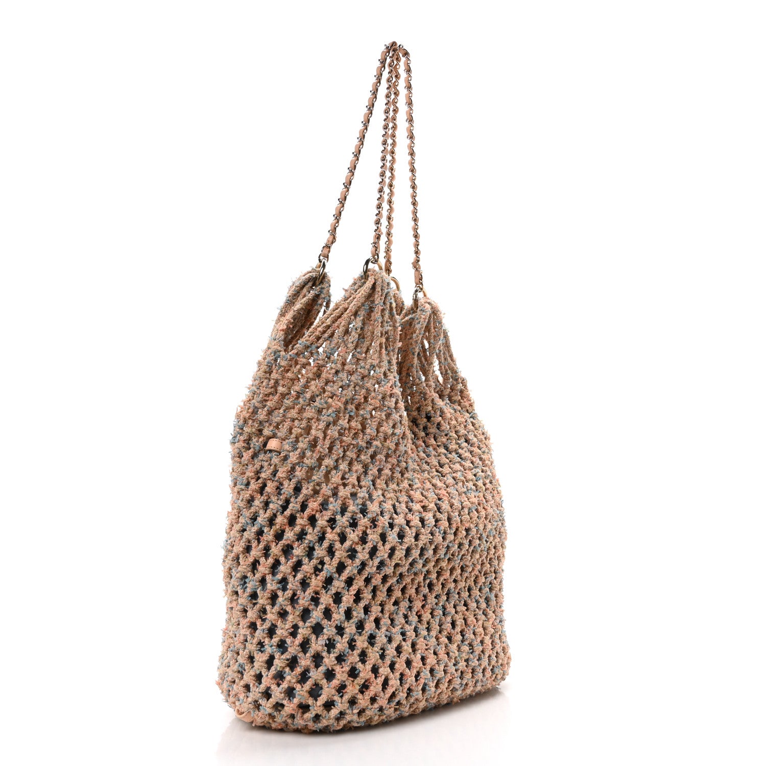 Chanel Lambskin Mixed Fibers Large Shopping Bag Beige Pink 4 of 11