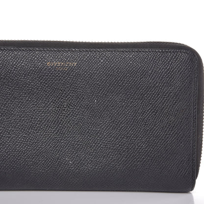 Givenchy Grained Calfskin Zip Around Wallet Black 8 of 9
