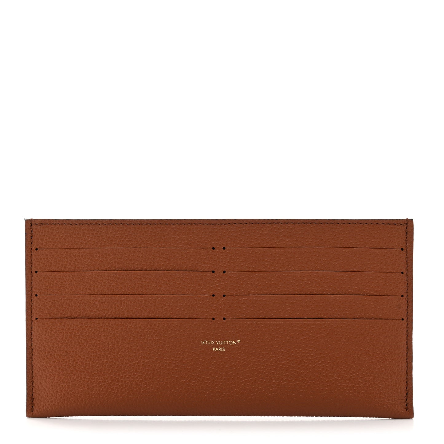 Calfskin Felicie Chain Wallet Card Holder Insert Cognac