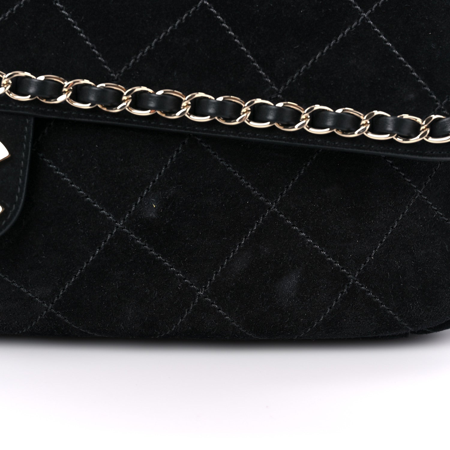 Chanel x Pharrell Williams Suede Lambskin XXL Flap Bag Black 13 of 15