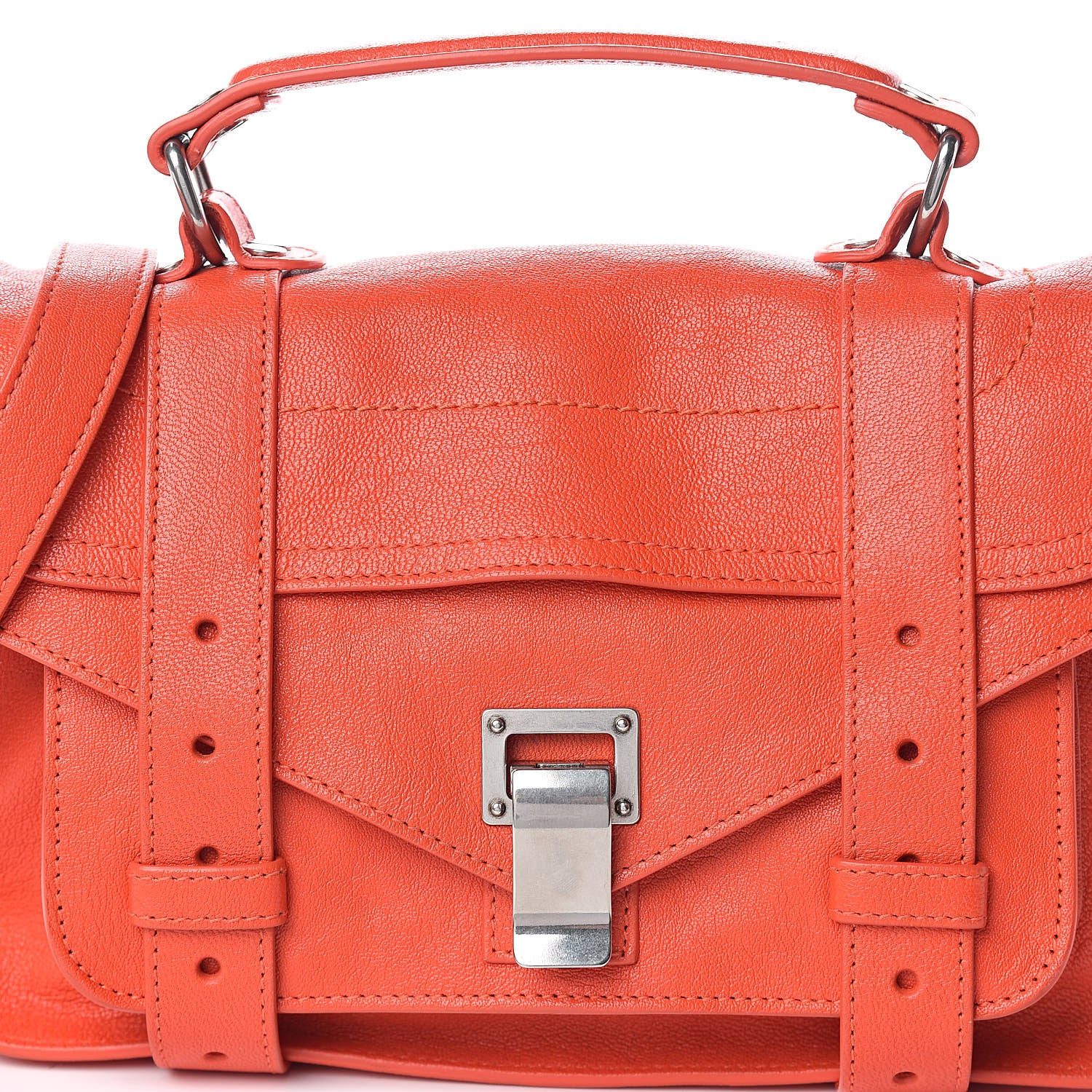 Proenza Schouler Lambskin Tiny PS1 Satchel Orange Pepper 12 of 13
