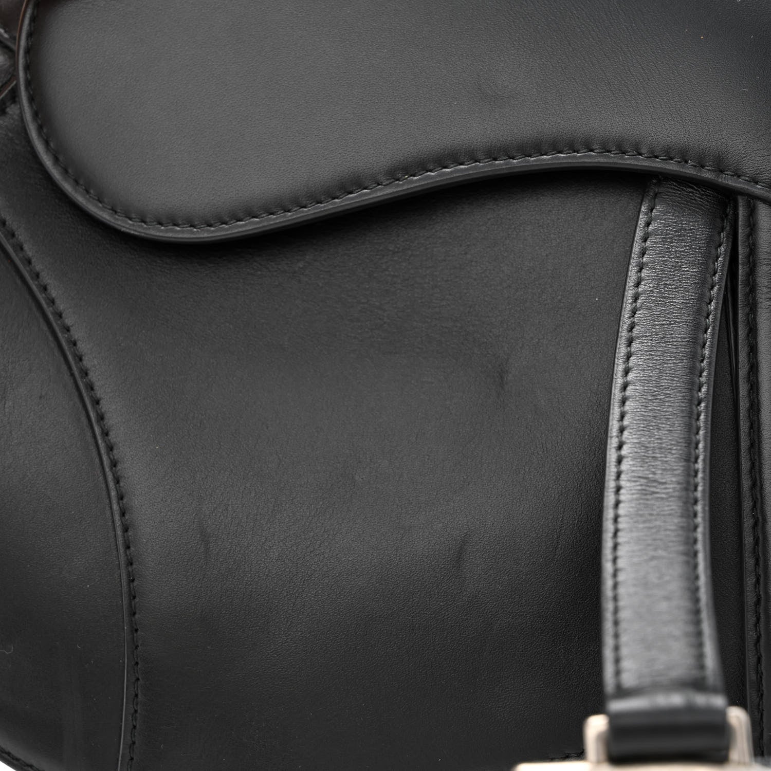 Christian Dior Calfskin Saddle Bag Black 5 of 13