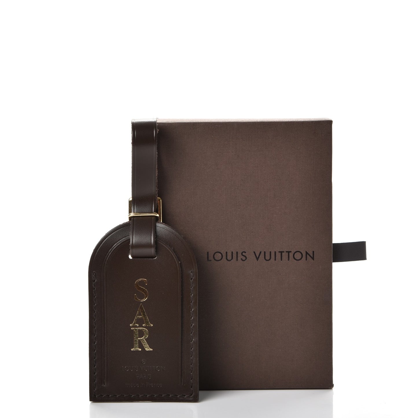 Calfskin Luggage Tag Ebene