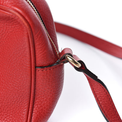 Gucci Pebbled Calfskin Small Soho Disco Bag Tabasco Red 9 of 19