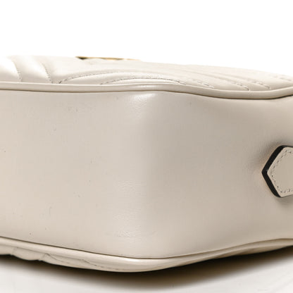 Gucci Calfskin Matelasse Small GG Marmont Chain Shoulder Bag White 11 of 11