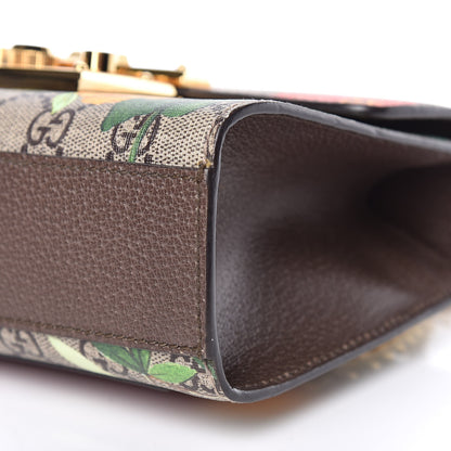 Gucci GG Supreme Monogram Tian Small Padlock Shoulder Bag Beige Multicolor New Acero 10 of 11