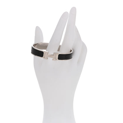 Hermes Enamel Narrow Clic Clac H Bracelet GM Black 2 of 5