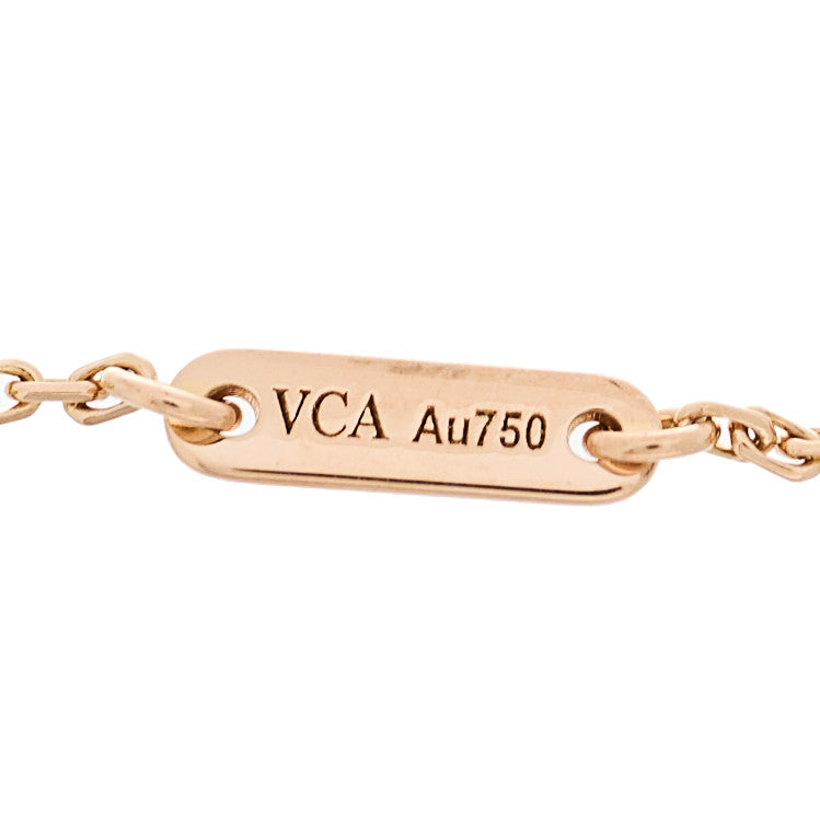 Van Cleef & Arpels 18K Rose Gold Carnelian Sweet Alhambra Heart Bracelet 4 of 5