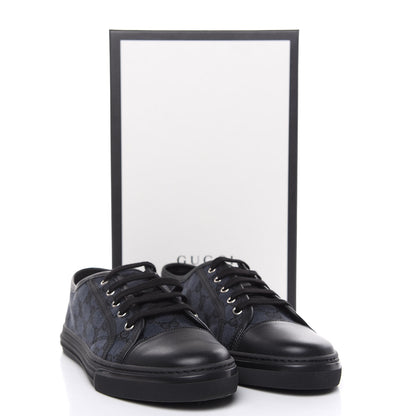 Gucci GG Monogram Calfskin Womens Low Top Sneakers 40.5 Piombo Black 9 of 9
