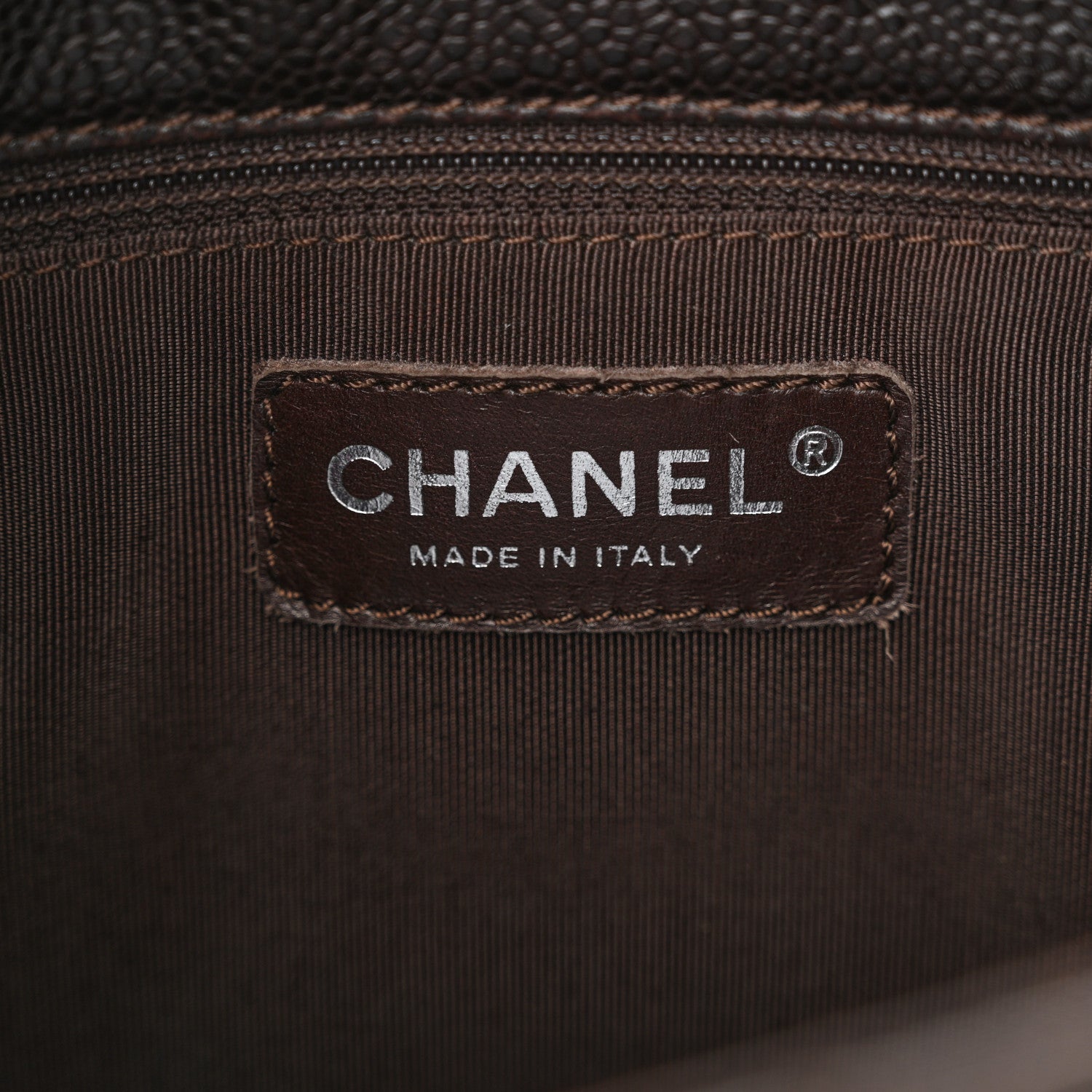 Chanel Caviar Quilted Petit Shopping Tote PST Dark Brown 6 of 16