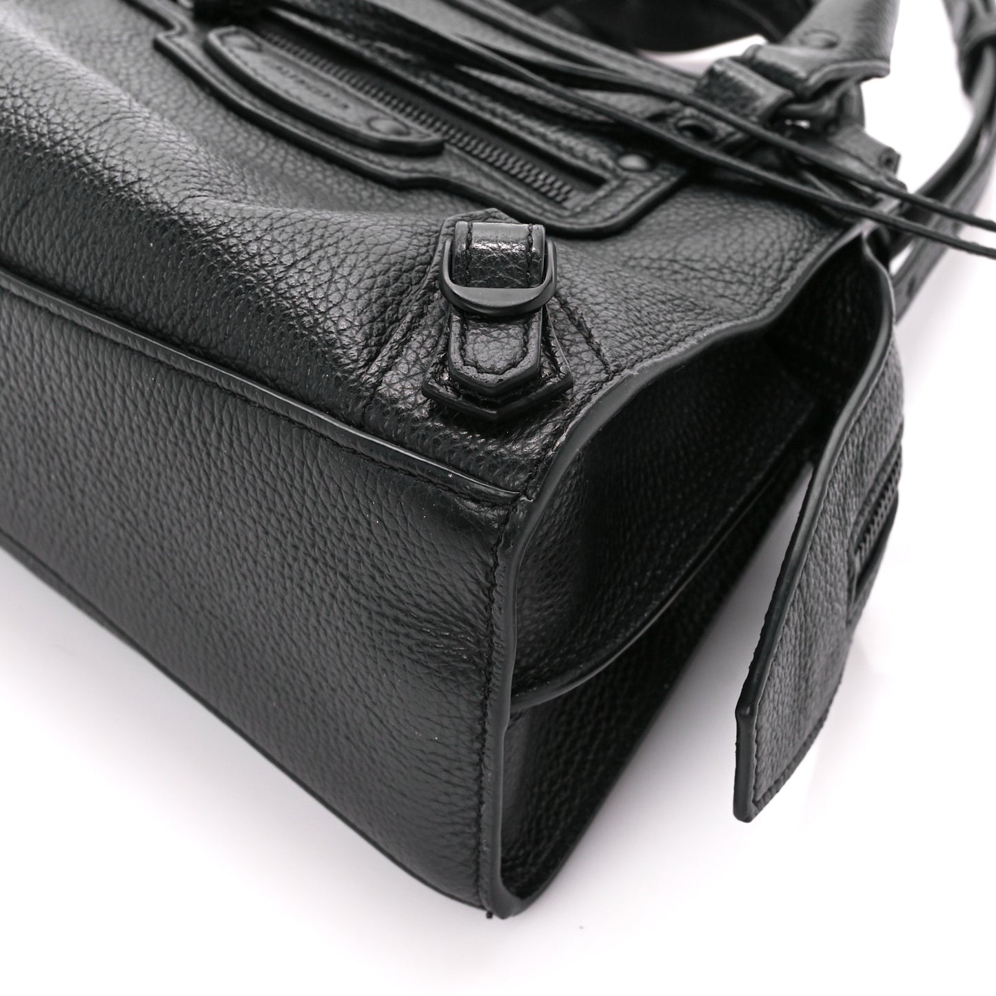 Grained Calfskin Neo Classic Black Hardware Mini City Black