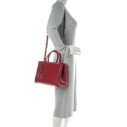 Fendi Vitello Elite Flamingo Petite 2Jours Tote Mattone 2 of 7