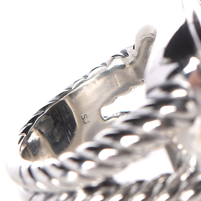 David Yurman Sterling Silver Diamond Hematite 17mm Albion Ring 54 7 5 of 6