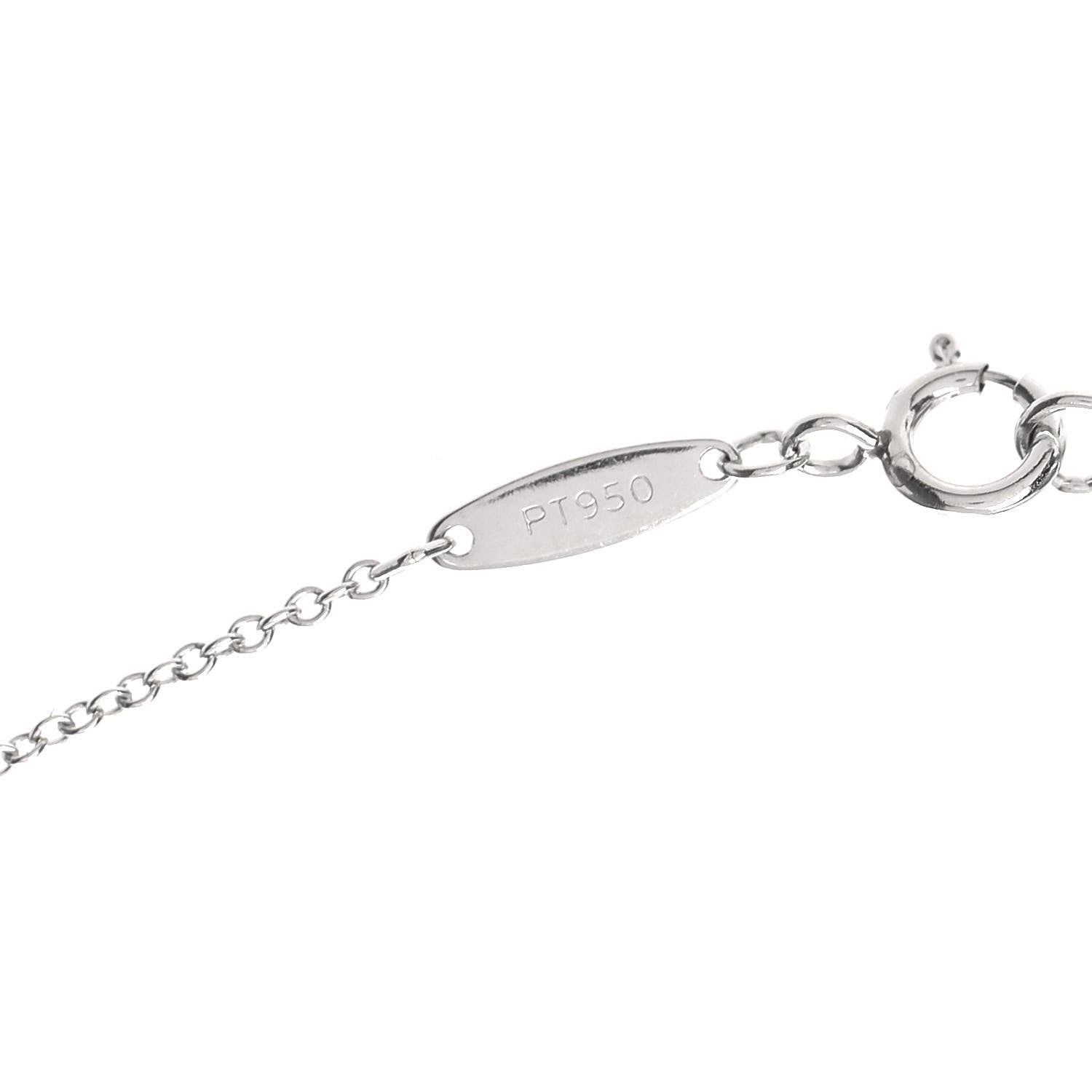 Tiffany Platinum Diamond .14ct Elsa Peretti Diamonds by the Yard Pendant Necklace 6 of 7