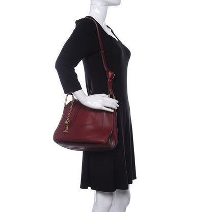 Chloe Grained Calfskin Small Hayley Hobo Red 2 of 10