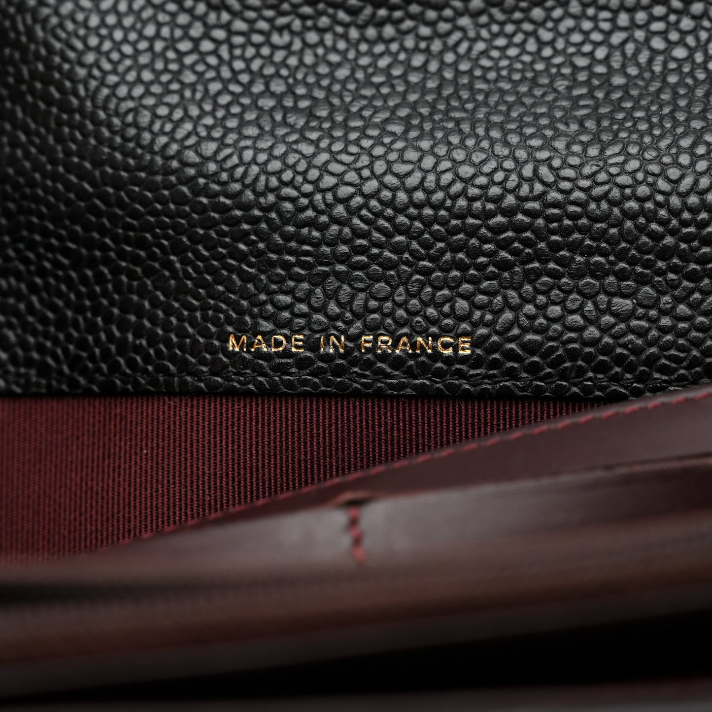 Caviar Quilted Large Gusset Flap Wallet Black