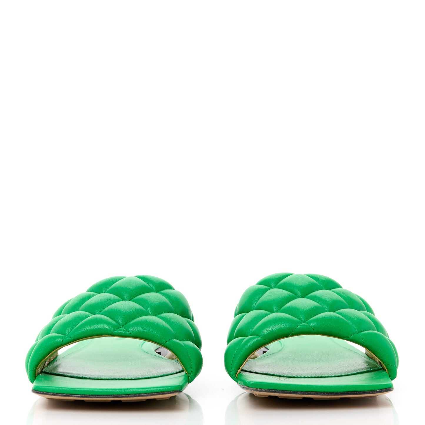 Nappa Matelasse Padded Flat Sandals 39 Parakeet
