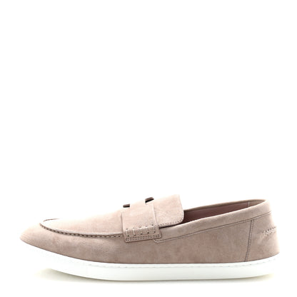 Hermes Suede Goatskin Mens Job Loafers 45 44 Rose Pale 1 of 10