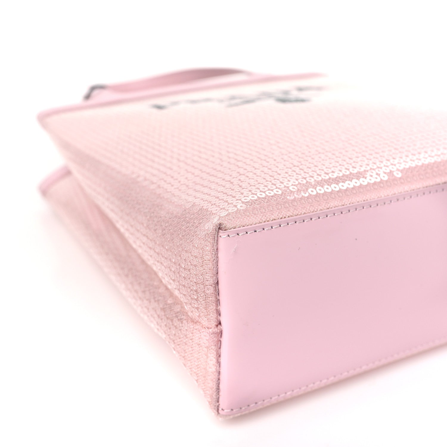 Prada Sequin Mesh Small Tote Bag Pink 9 of 12
