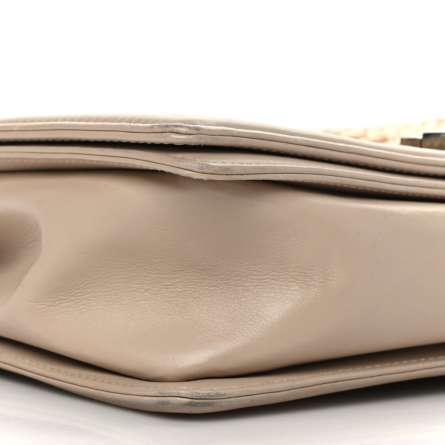 Chanel Snakeskin Calfskin New Medium Boy Flap Beige 8 of 9