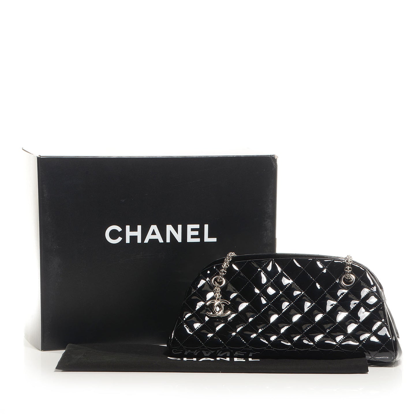 Patent Quilted Medium Just Mademoiselle Black