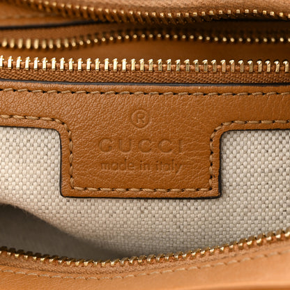 Gucci Aria Calfskin Web Large Attache Shoulder Bag Dark Orange 6 of 11