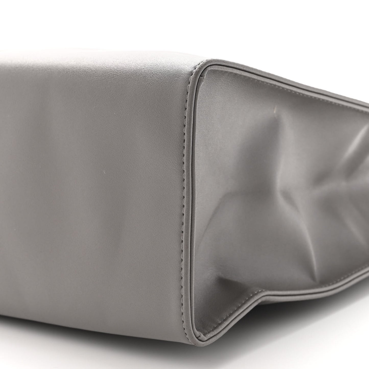 Vegan Leather Medium Shopping Bag Grey