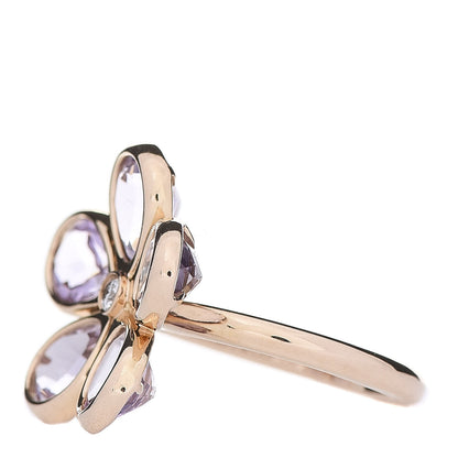 Tiffany 18K Rose Gold Diamond Amethyst Sparklers Flower Ring 46 3.75 3 of 6
