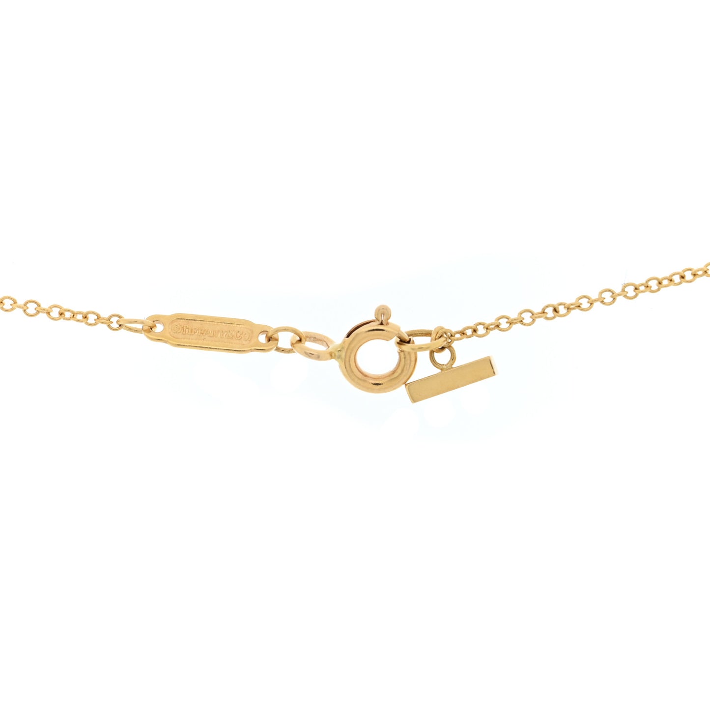 18K Yellow Gold Large T Smile Pendant Necklace