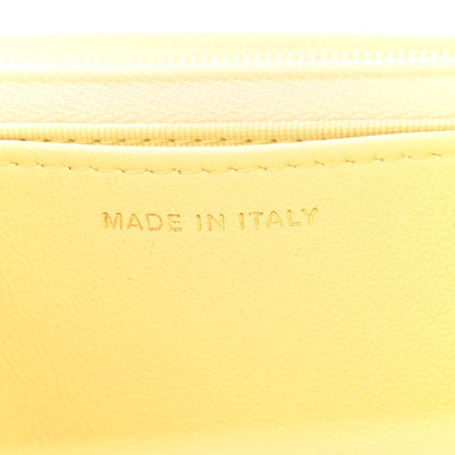 Chanel Lambskin Quilted Sweet Camellia Wallet on Chain WOC Light Yellow 7 of 14