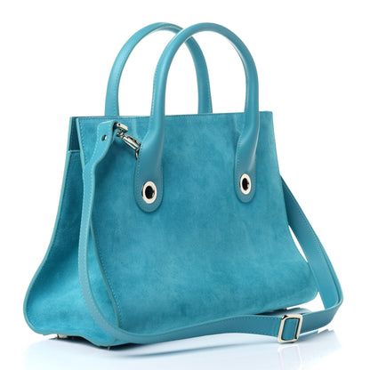 Jimmy Choo Suede Riley Tote Turquoise 4 of 12